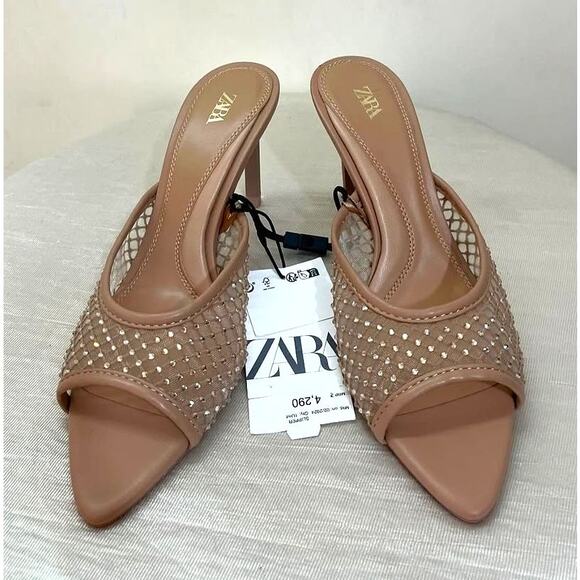 ZARA Embellished Heels NWT - Picture 4 of 16